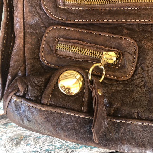 Gustto Leather Wristlet Chocolate Brown - Picture 2 of 9